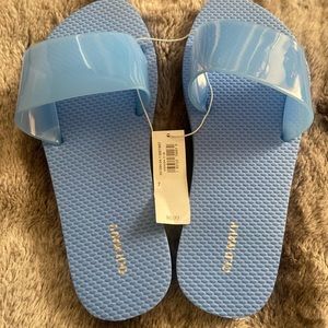 Blue sandals